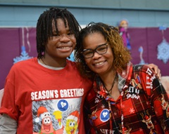 volunteers at Holiday Party